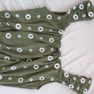 O'Neill Green Floral Blouse